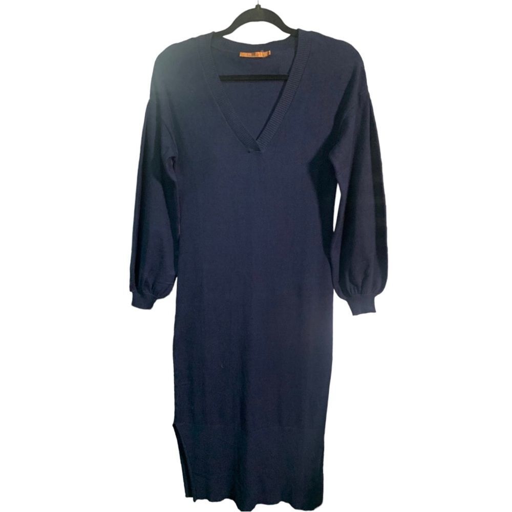 BELLDINI Long Sleeve Knitted V-Neck‎ Maxi Sweater Dress